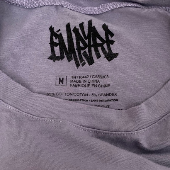 M Empyre Purple Rhinestone Crop Top - Picture 4 of 4